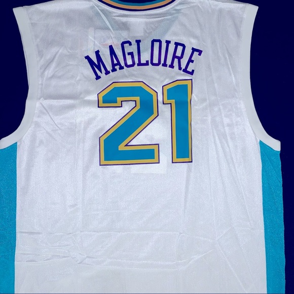 SOLD NWT Reebok Jamaal Magloire New Orleans Hornets #21 White Home Jersey 2XL - Picture 7 of 7